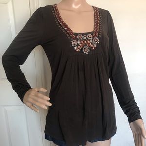 Ann Taylor Embroidered Tunic sz S